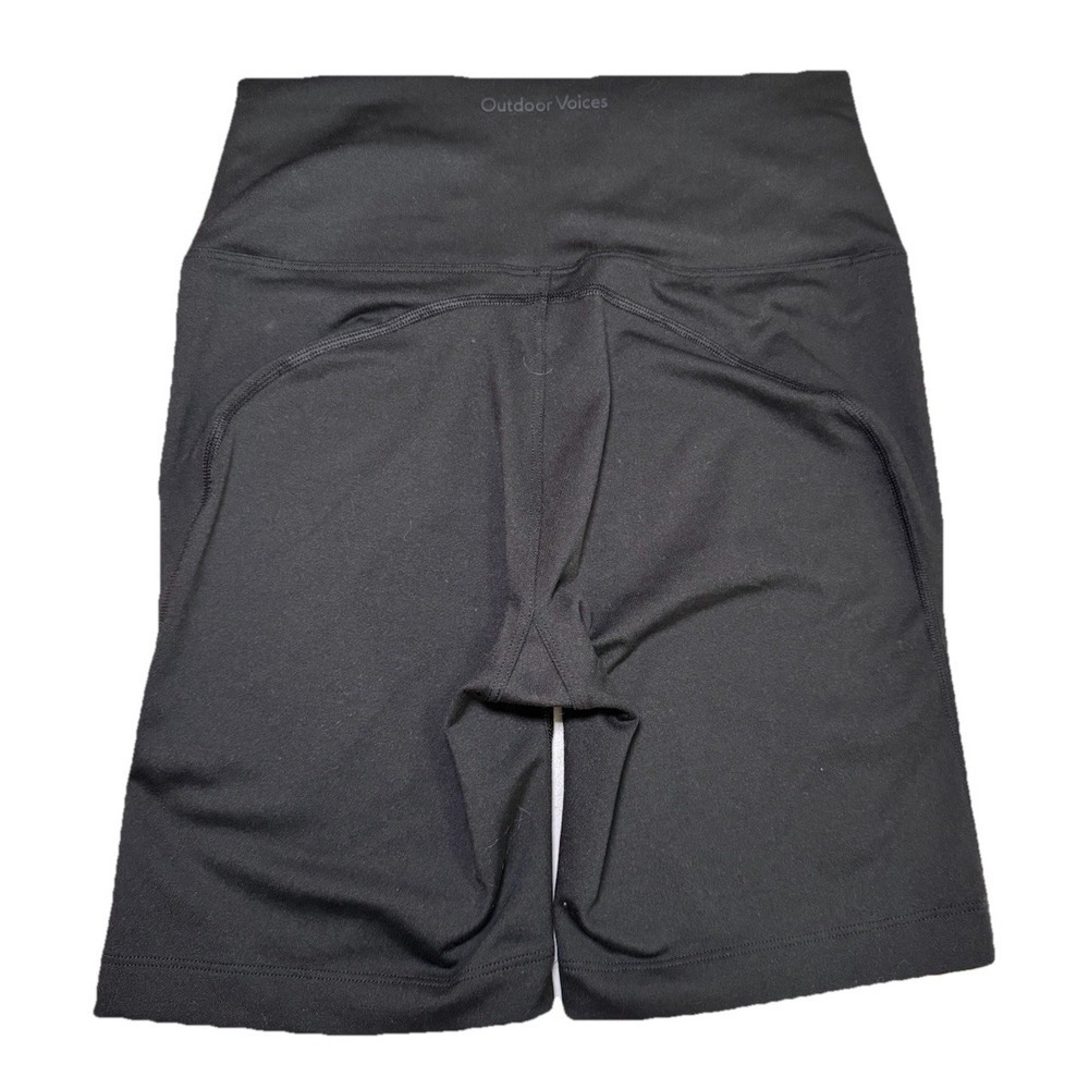 Outdoor Voices Warmup 7" Inseam Bike Shorts Small Black Workout Gym Run Active